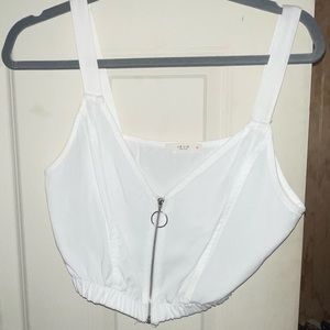 white crop top
